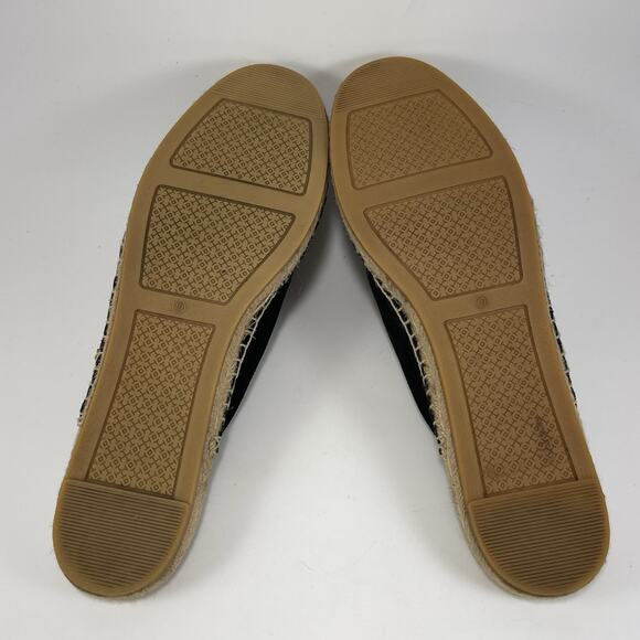 Tory Burch Max Suede Espadrille Mules Womens Size 10 Black Suede Slip On - Picture 6 of 10